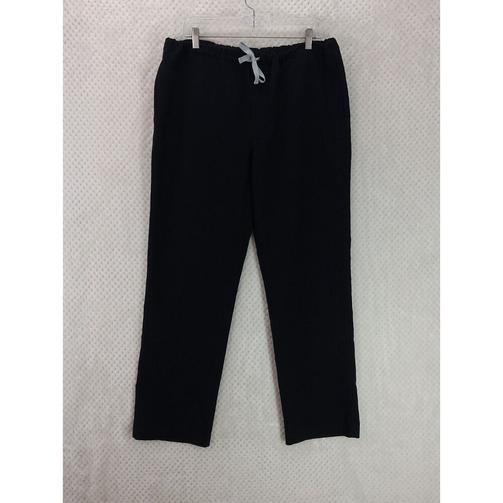 FIGS Pisco Straight-Leg Black Scrub Pant Men's Large